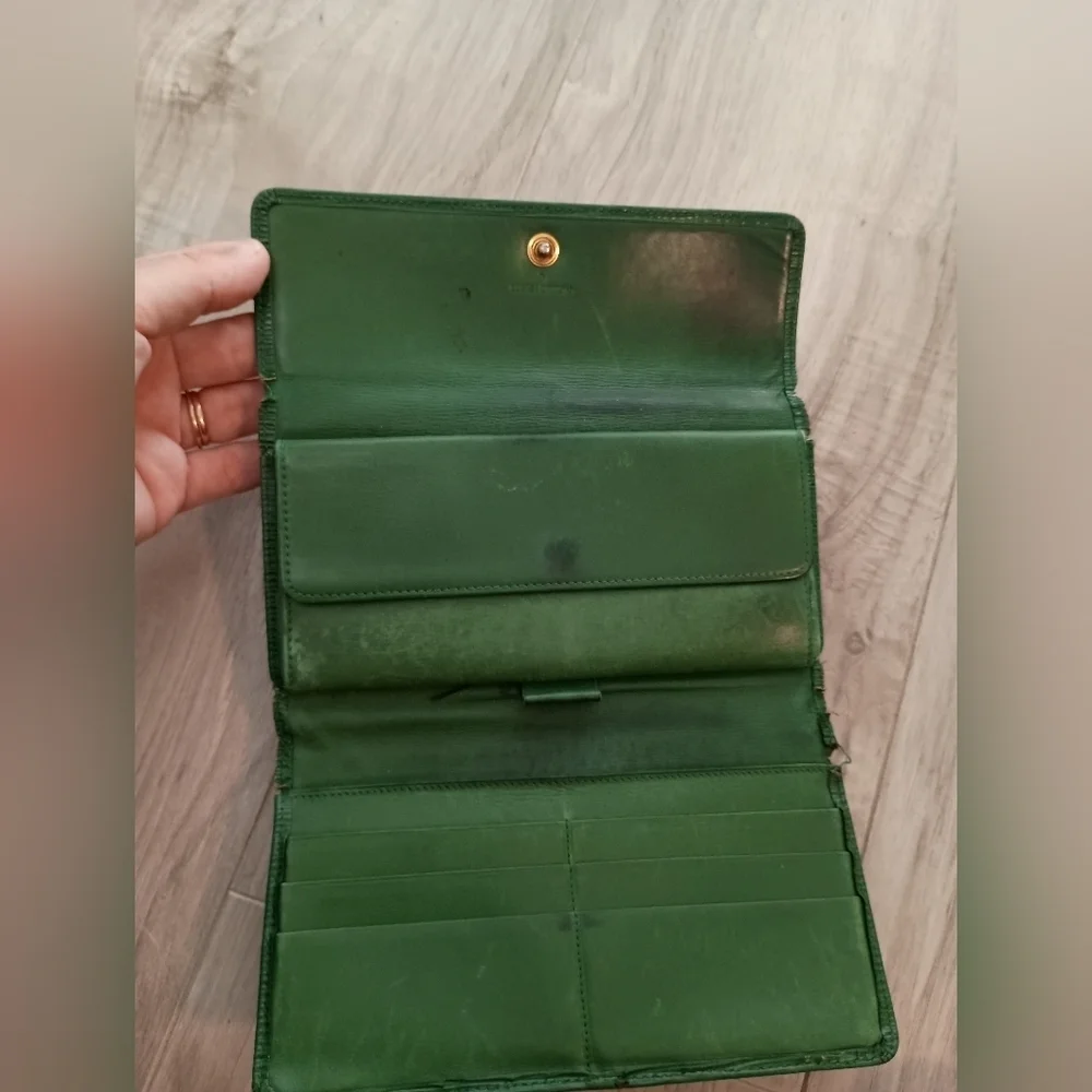 Louis Vuitton Green Epi Long Wallet